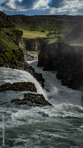 landscape of waterfall in Iceland