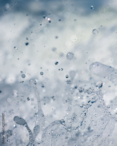 Macro tight waves crashing