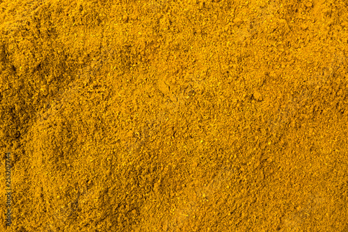 yellow curry background. Natural seasoning texture. Natural spices and food ingredients.