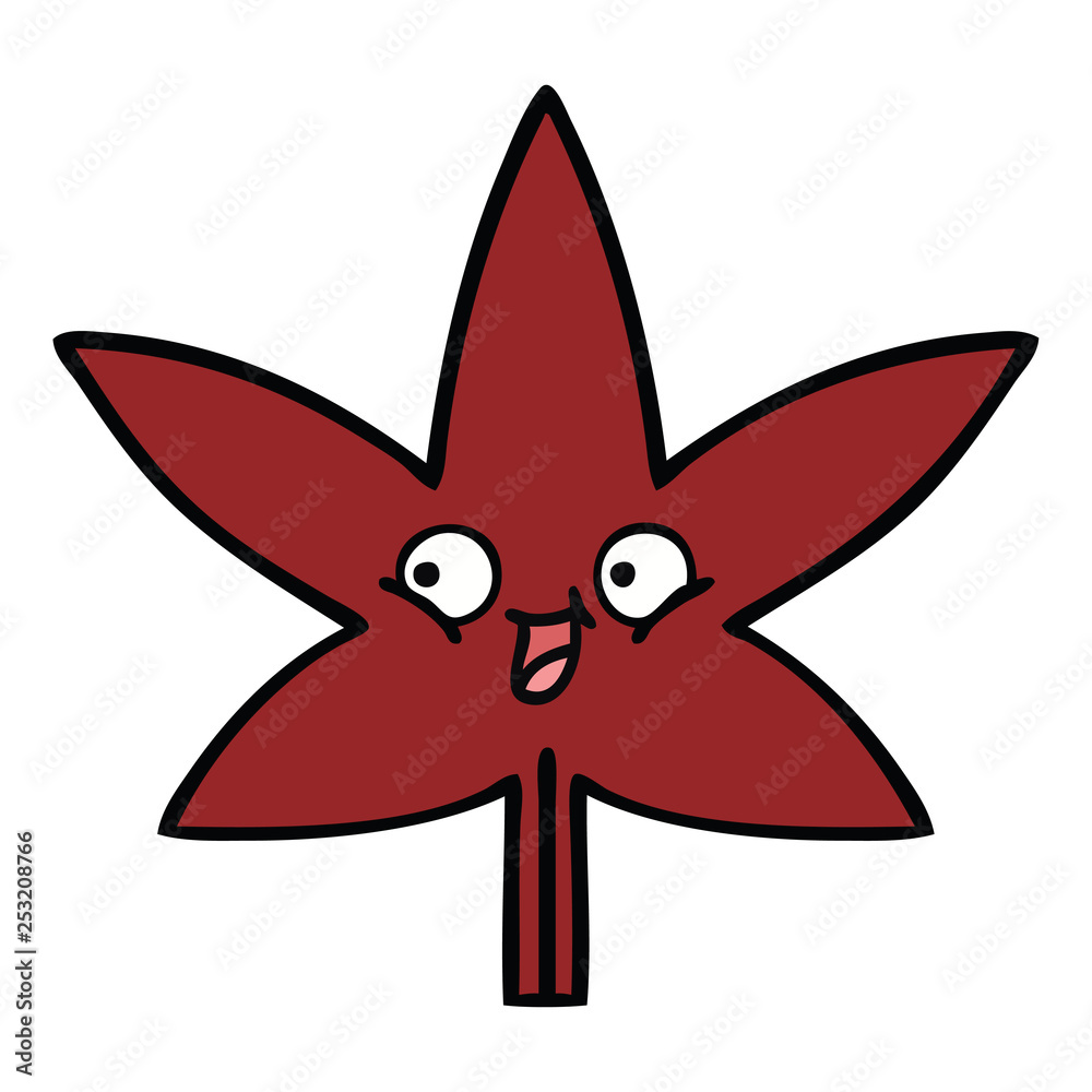 cute cartoon autumnal leaf cute cartoon autumnal leaf