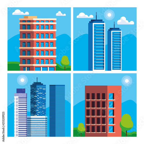 buildings construction cityscape scene