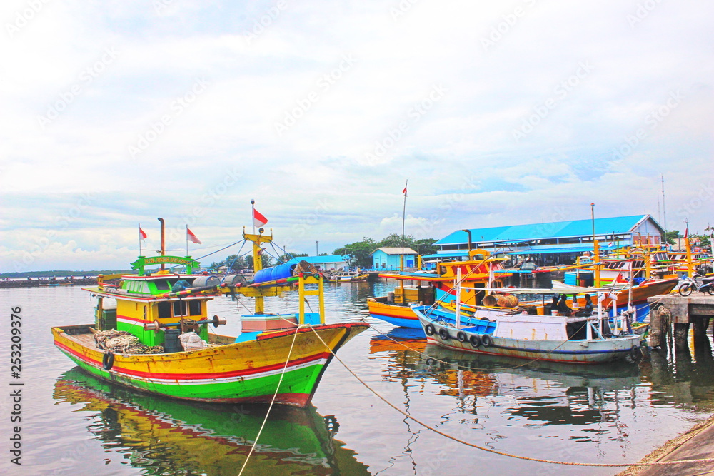 FISHING BOATS IN MAYANGAN PORT, PROBOLINGGO, EAST JAVA, INDONESIA