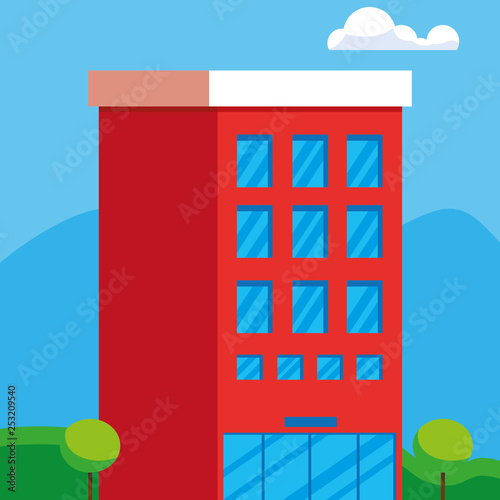 building construction city scene