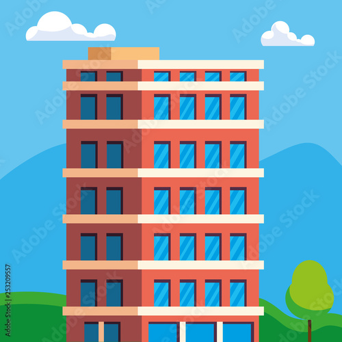 building construction city scene