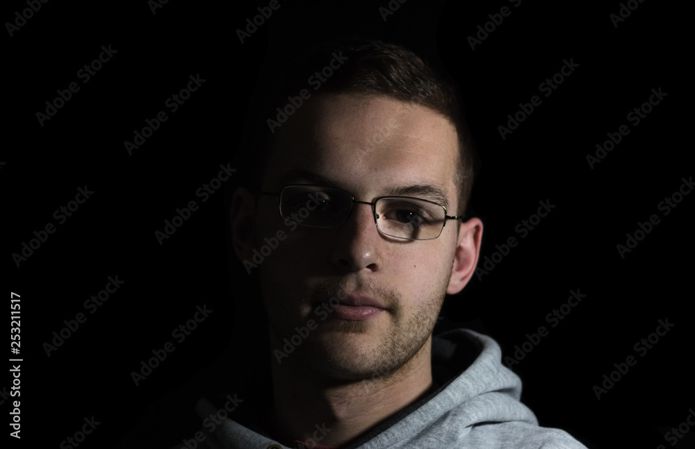 portrait of a man in glasses portrait of a man in glasses
