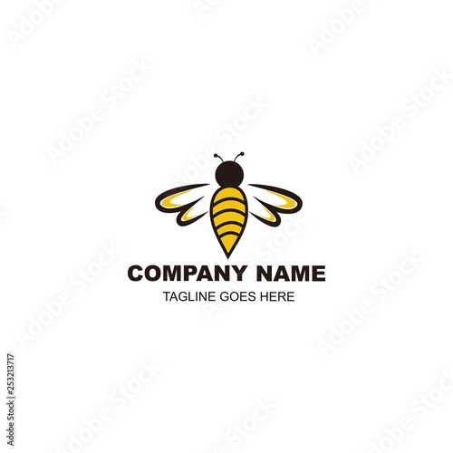 bee logo design vector illustration