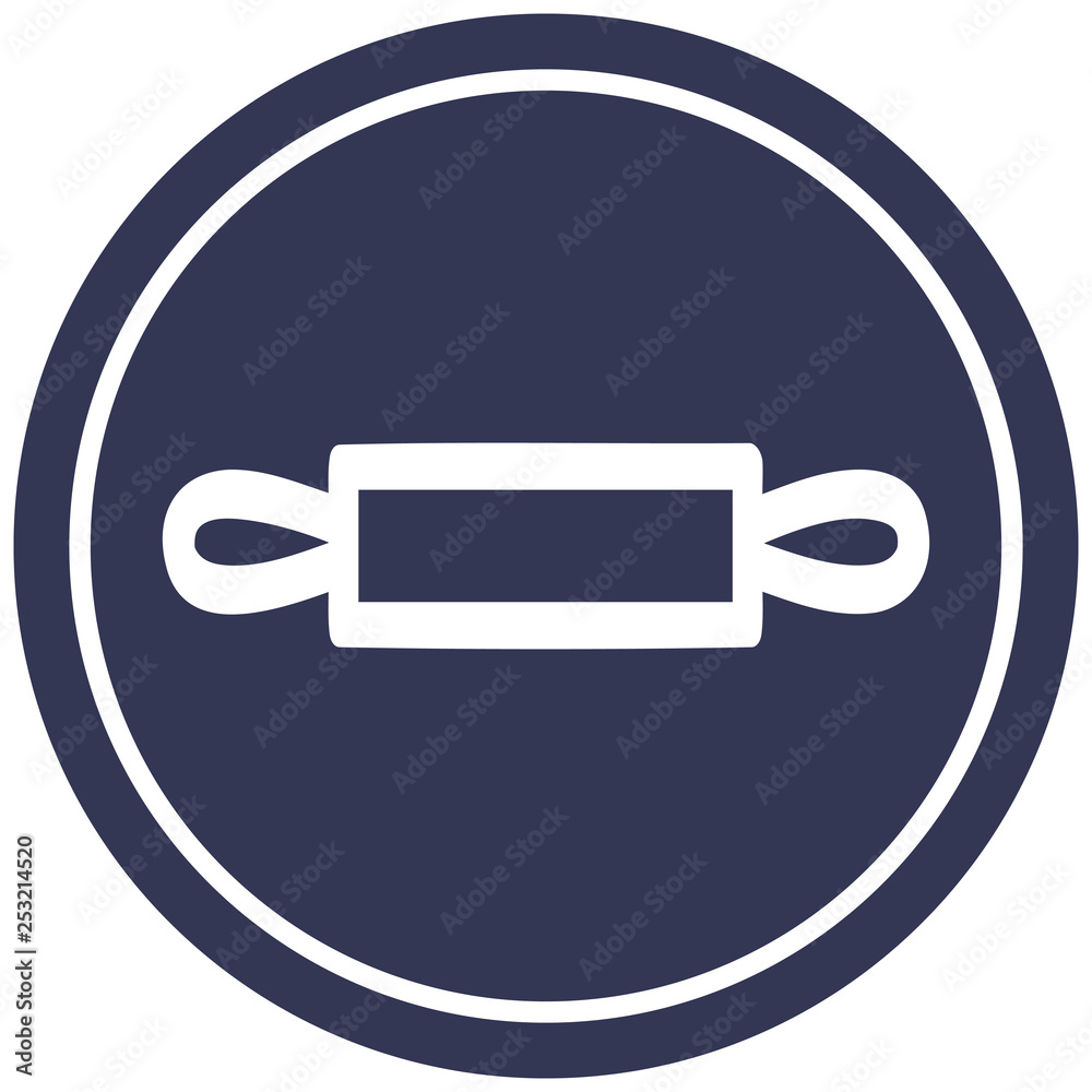 rolling pin circular icon rolling pin circular icon