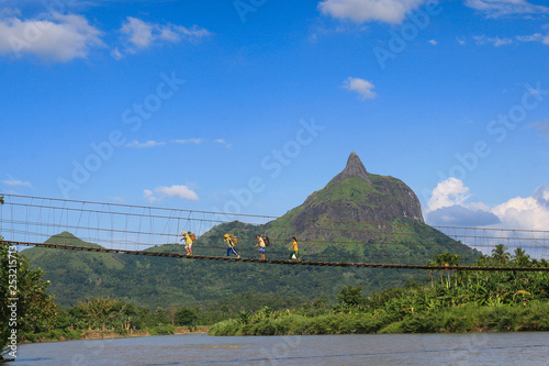 serelo hill, a hill shaped like a thumb that is an icon of Lahat district, South Sumatra, Indonesia