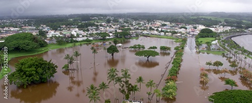 Flooded Park by the Pacific Ocean