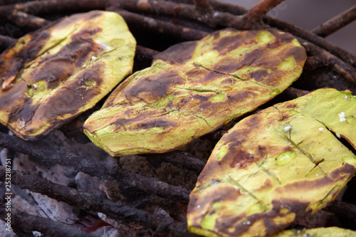 nopales on the grill