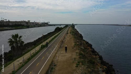 Wallpaper Mural Female Runner Marina Bike Bath Torontodigital.ca