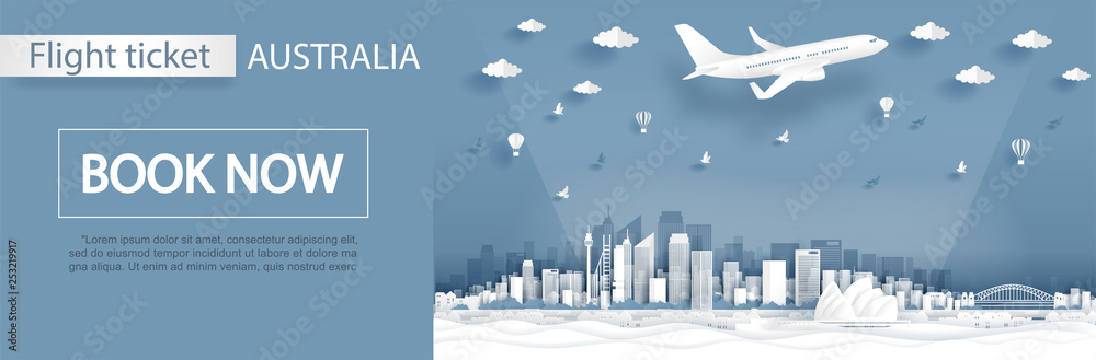 Naklejka premium 1. AUSTRALIA FLIGHT