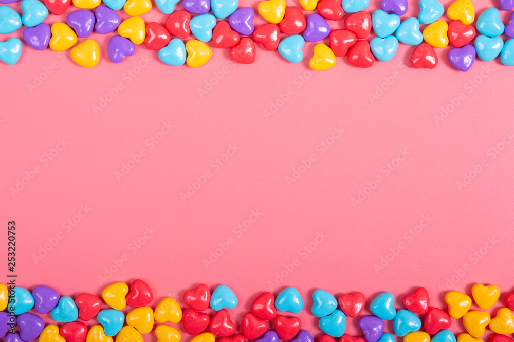 candy on pink background candy on pink background