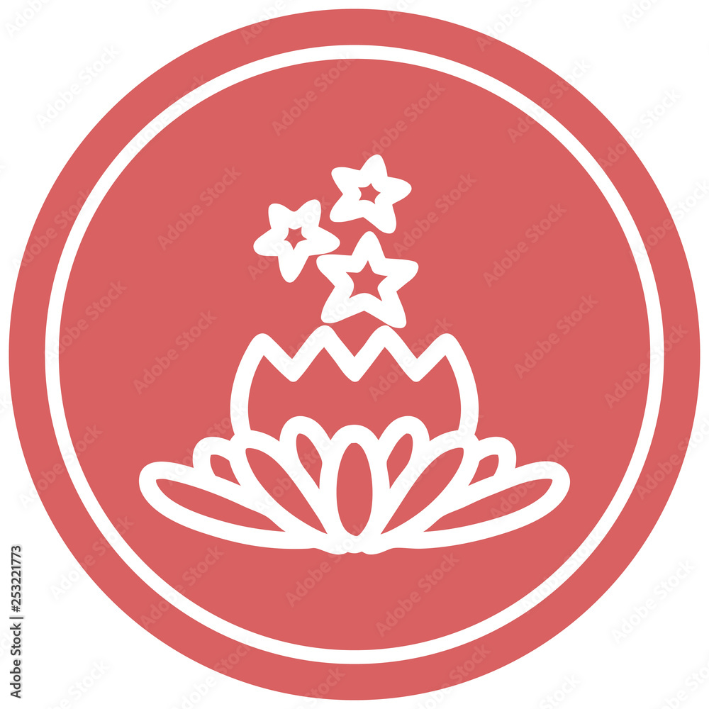 magical flower circular icon magical flower circular icon
