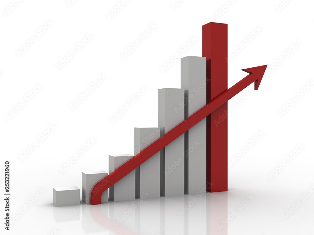 3d rendering Stock market online business concept. business Graph 3d rendering Stock market online business concept. business Graph