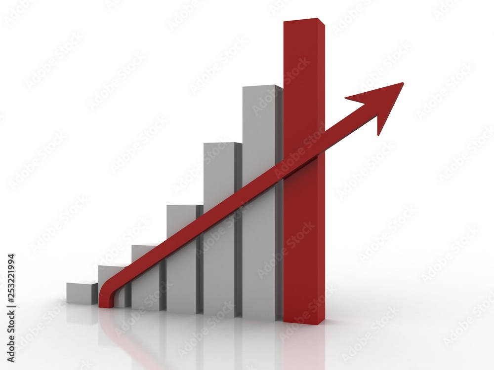 3d rendering Stock market online business concept. business Graph 3d rendering Stock market online business concept. business Graph