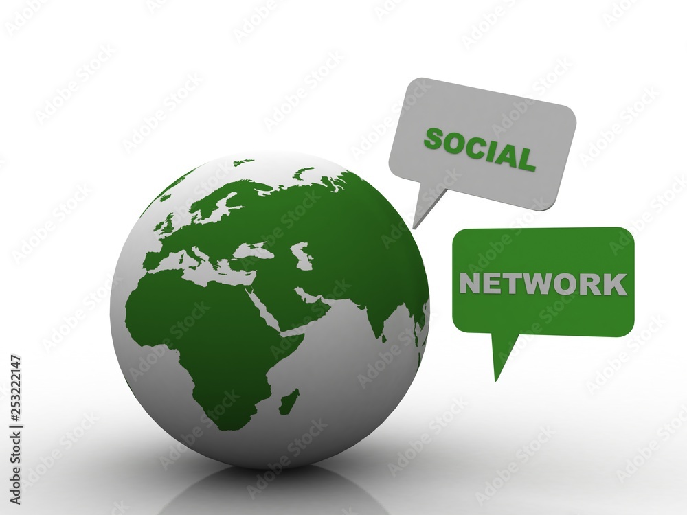 3d rendering social network 3d rendering social network