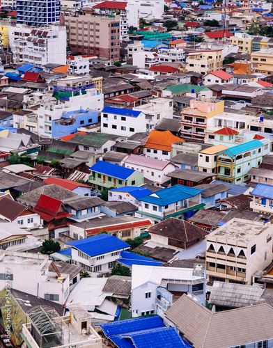 Overcrowded Asian urban residental district in Hua Hin, Thailand © PixHound
