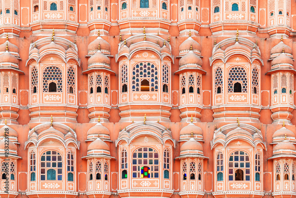 Wonderful windows of the Hawa Mahal (Palace of Winds), Jaipur