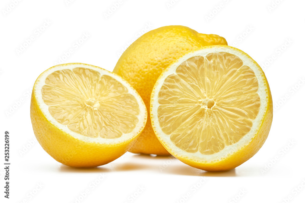 lemon fruits on white background