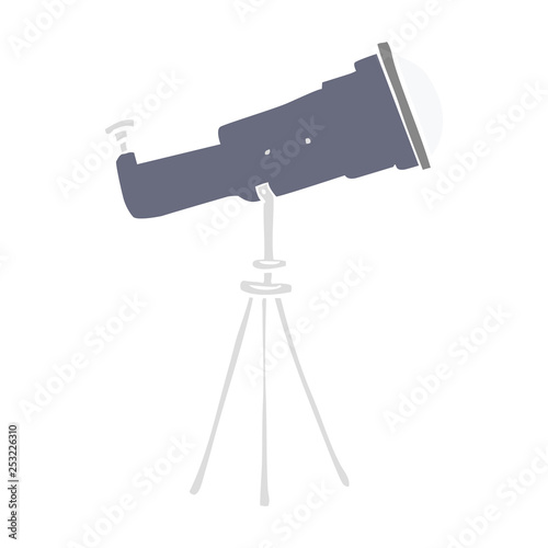 cartoon doodle of a large telescope