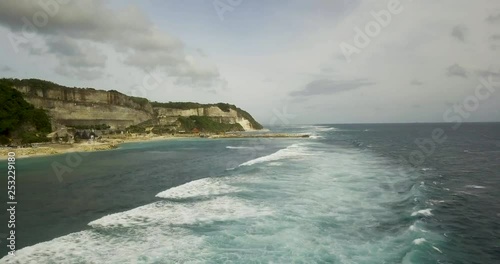 beautiful beach aerial view at 4 to video, tourists relax on the beach photo