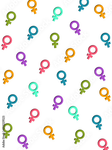 Colored Female Symbols