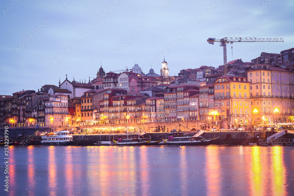 Porto old city and Douro river, Portugal.