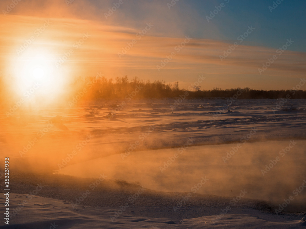 Fototapeta premium winter sunset