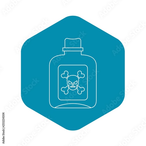 Poison icon. Outline illustration of poison vector icon for web