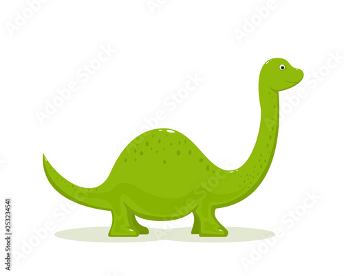 Green Dinosaur on White Background © losw100