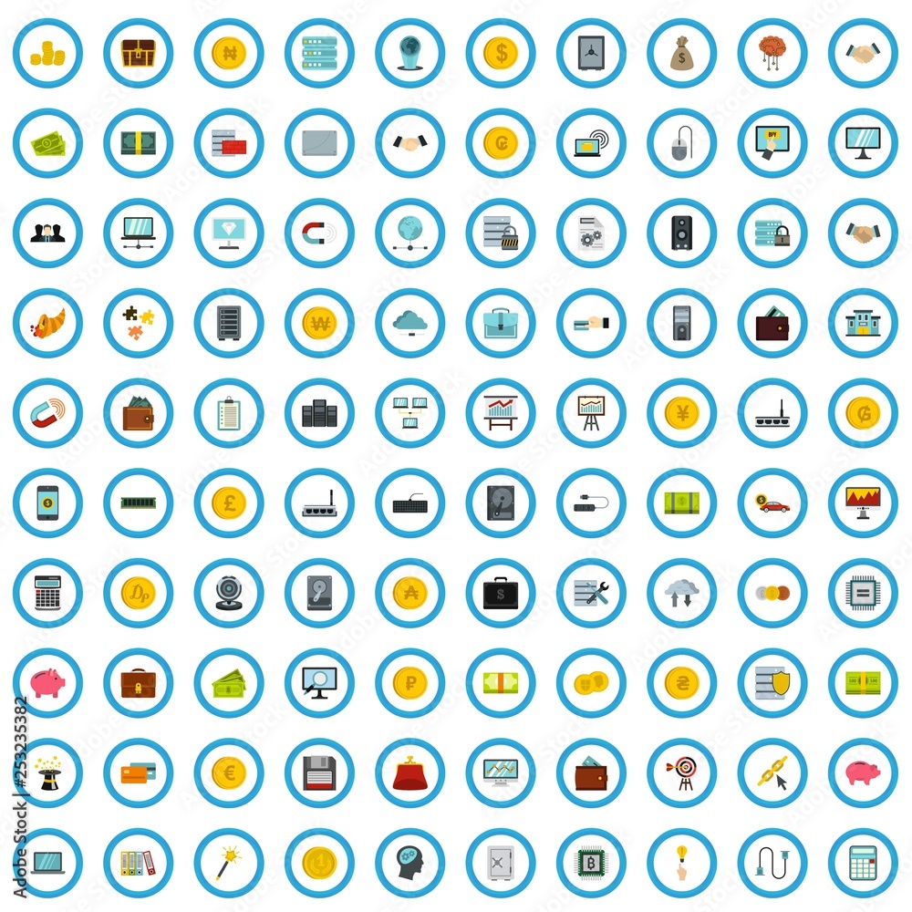 100 cryptocurrency icons set in flat style for any design vector illustration 100 cryptocurrency icons set in flat style for any design vector illustration