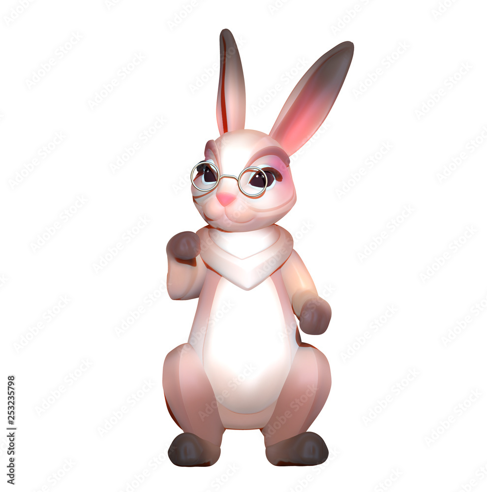 Obraz premium Beautiful hare with protruding ears