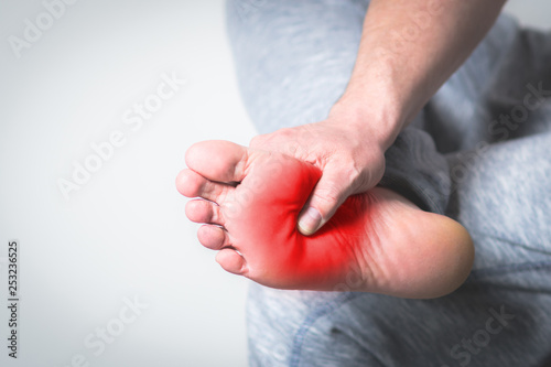 man with pain in foot