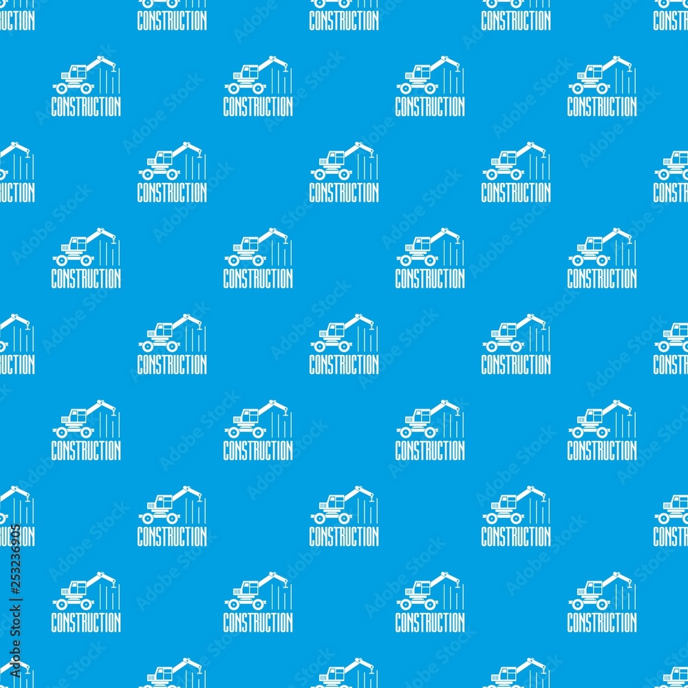 Construction business pattern vector seamless blue repeat for any use Construction business pattern vector seamless blue repeat for any use