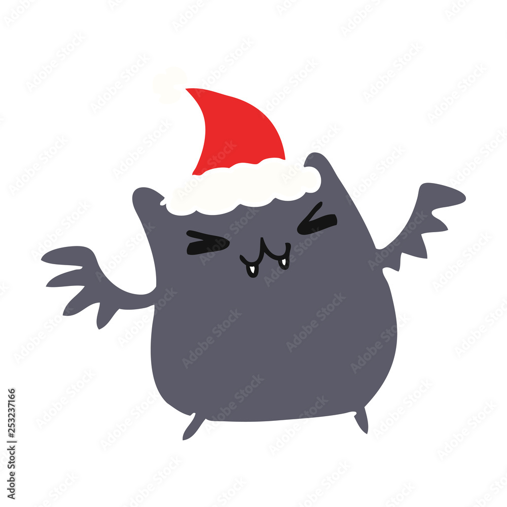 christmas cartoon of kawaii bat christmas cartoon of kawaii bat