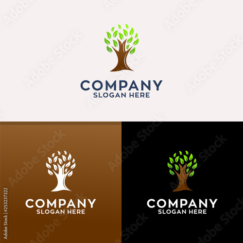 Tree Modern Logo Design Template