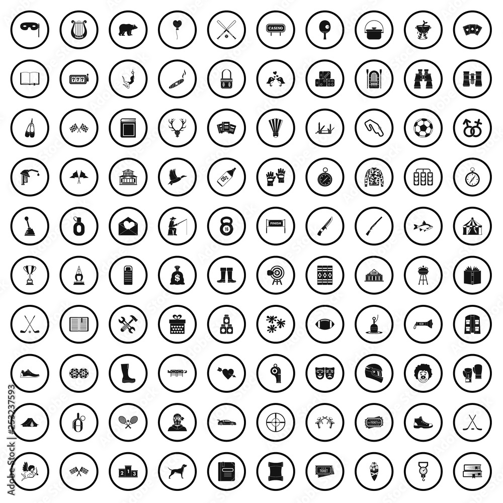 100 passion icons set in simple style for any design vector illustration 100 passion icons set in simple style for any design vector illustration