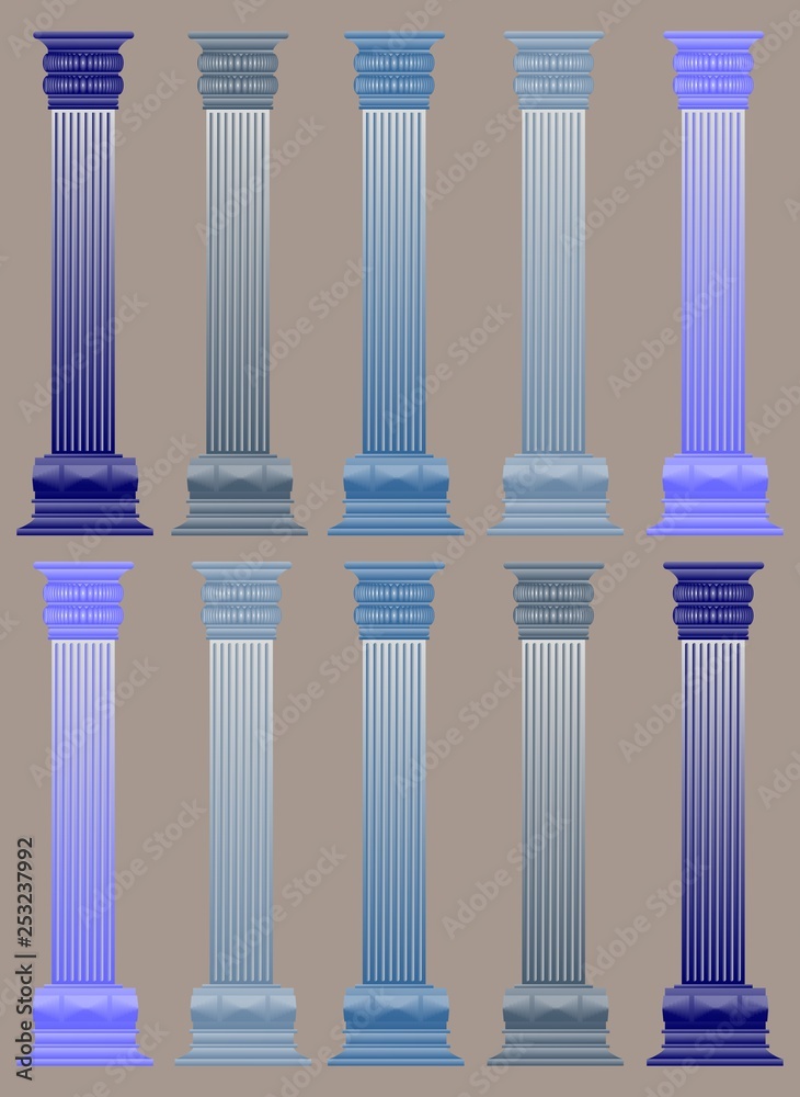 Blue columns Blue columns