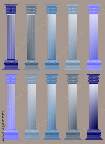 Blue columns