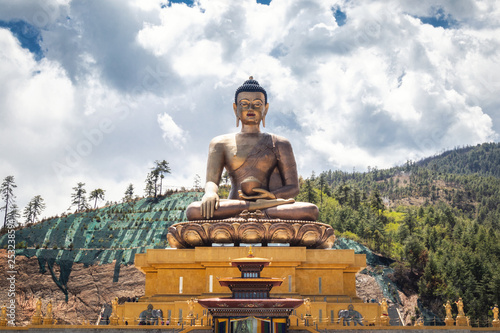 The 169 feet tall bronze buddha statue in Thimphu Bhutan