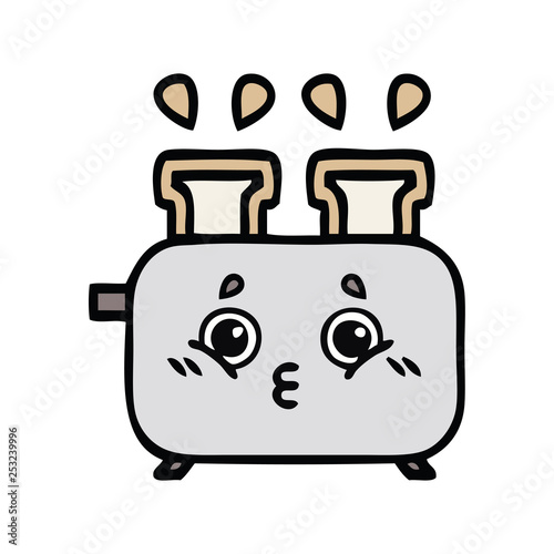 cute cartoon of a toaster