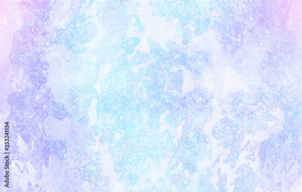 Frost textured pastel light blue, purple and pink shades watercolor background. Grunge aquarelle paint paper canvas for design, vintage card, template. Multicolor gradient handmade illustration Frost textured pastel light blue, purple and pink shades watercolor background. Grunge aquarelle paint paper canvas for design, vintage card, template. Multicolor gradient handmade illustration