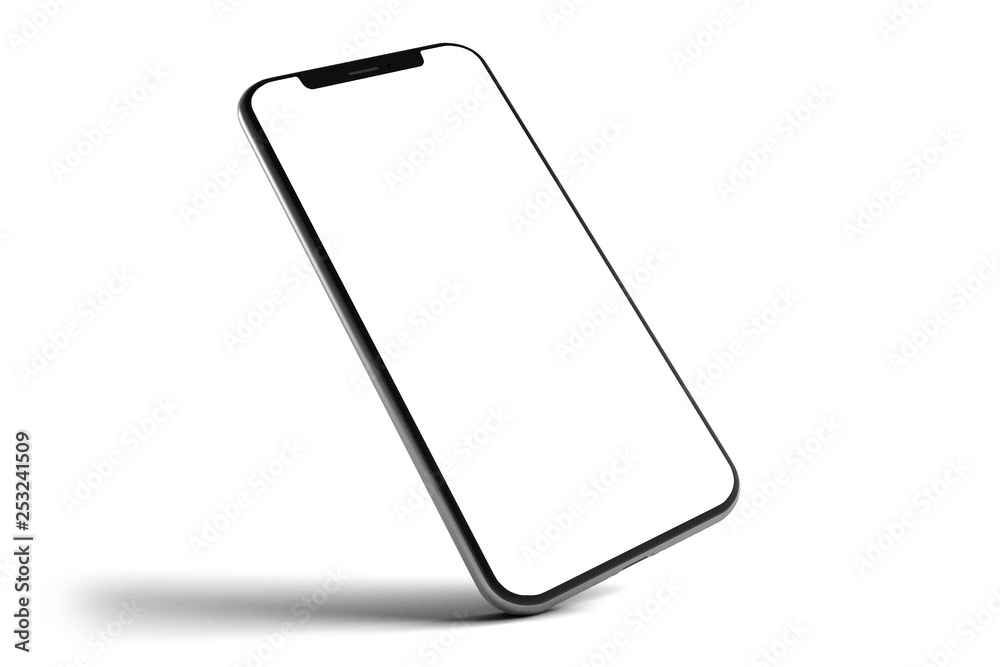 Isolated Smartphone Mockup - 3d rendering Isolated Smartphone Mockup - 3d rendering