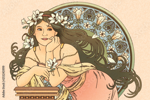 Fototapeta Mucha style goddess