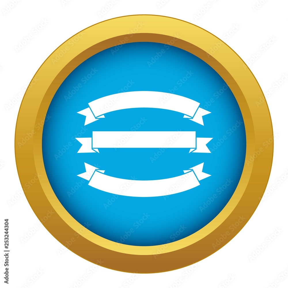 Ribbons icon blue vector isolated on white background for any design Ribbons icon blue vector isolated on white background for any design