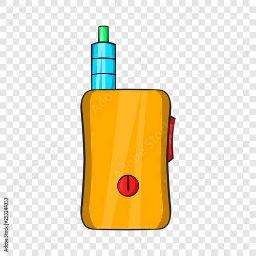 Yellow vape device icon in cartoon style on a background for any web design 