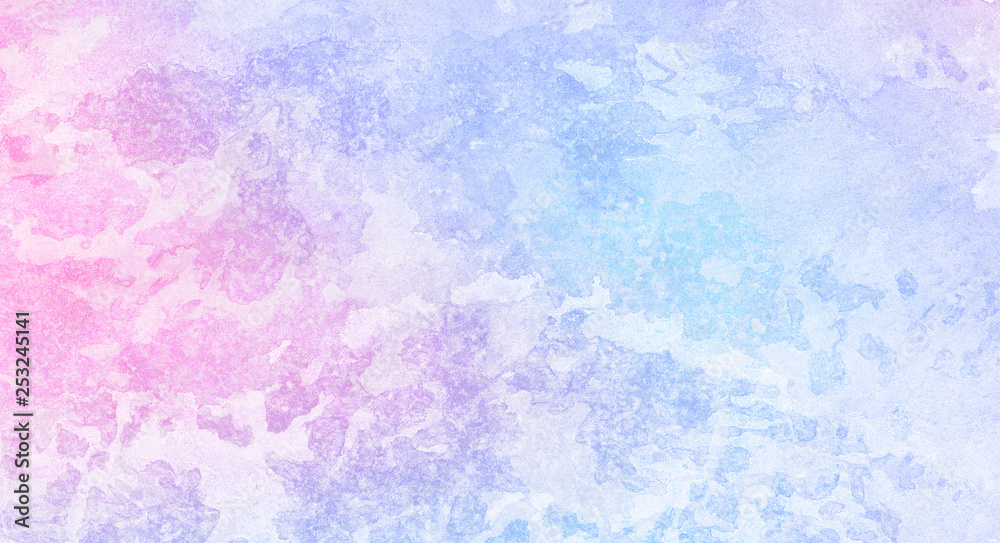 Frost textured pastel light blue, purple and pink shades watercolor background. Grunge aquarelle paint paper canvas for design, vintage card, template. Multicolor gradient handmade illustration Frost textured pastel light blue, purple and pink shades watercolor background. Grunge aquarelle paint paper canvas for design, vintage card, template. Multicolor gradient handmade illustration