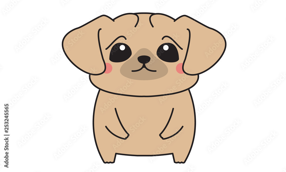 Cute Dogs label cartoon vector