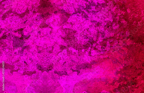 Grunge magenta paper textured aquarelle canvas for modern creative design. Abstract neon glow lights watercolor background. Cosmic pink hand drawn multicolor texture water color paint illustration